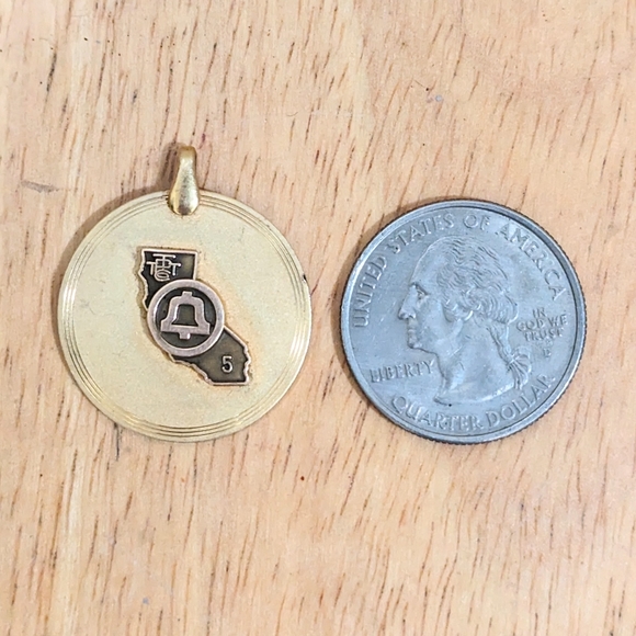 Pacific Bell 12k Gold Filled Pendant - Picture 2 of 4